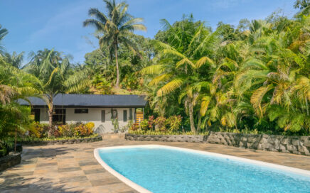 3.8 ACRES – 2 Bedroom Dream Home With Pool In Lush Jungle Property With A Creek, River And A Breathtaking Waterfall!!!!