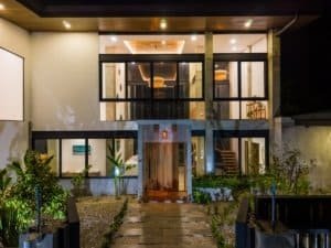 Luxury modern house in Dominical with ocean view and lush garden.