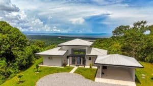 Modern luxury home with panoramic ocean and mountain views in Dominical.