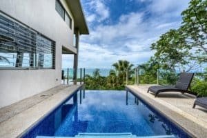 Luxury jungle home with infinity pool and ocean view in Dominical.