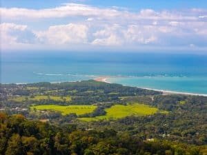 Scenic ocean view from a Mediterranean-inspired villa in Dominical, Costa Rica.