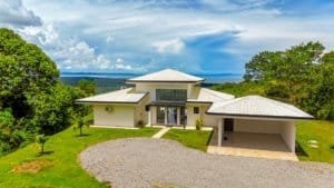 Modern luxury home with panoramic ocean and mountain views in Dominical.