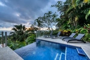 Modern jungle home with infinity pool and panoramic ocean view in Dominical.