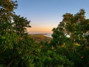 Scenic ocean view from a tropical home near Dominical, Costa Rica.