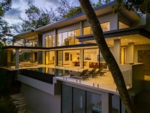 Modern tropical home with infinity pool and ocean views in Dominical.