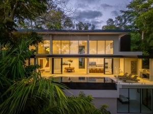 Modern tropical home with infinity pool and ocean view in Dominical.
