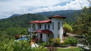 Beautiful Spanish Colonial home with ocean and mountain views in Dominical.
