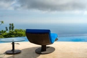 Luxury lounge with ocean view and infinity pool in Dominical.