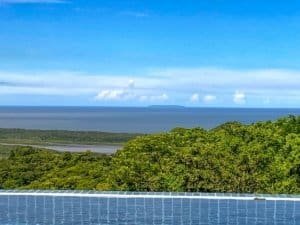 Stunning ocean and mountain view from a luxury home in Dominical, Costa Rica.
