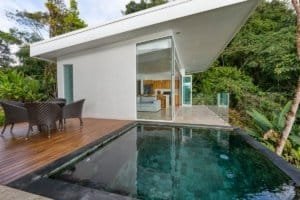 Contemporary house with pool and jungle views in Dominical, Costa Rica.