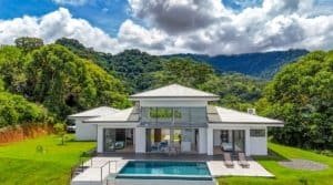 Modern luxury home with panoramic ocean and mountain views in Dominical.