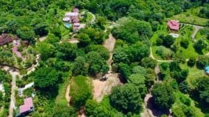 Build-ready land with lush trees and mountain views in Dominical.