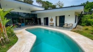Contemporary house with pool near town and Marino Ballena National Park.