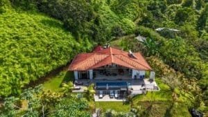 Beautiful home and boutique lodge with ocean view in Dominical, Costa Rica.
