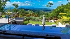 Stunning ocean view from a luxury property in Dominical, Costa Rica.