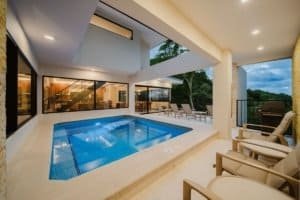 Modern Costa Rican estate with private pool and jungle views.