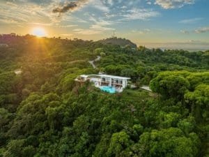 Luxury estate with infinity pool, hot tub, and mountain views in Dominical.