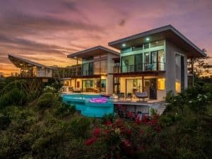 Modern luxury estate with infinity pool and mountain views in Dominical.