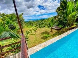 Stunning ocean view from a tropical property in Dominical, Costa Rica.