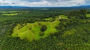 Serene 4.1-acre jungle property with building platforms and mountain views in Dominical.