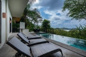 Luxury villa with infinity pool and ocean view near Dominical, Costa Rica.