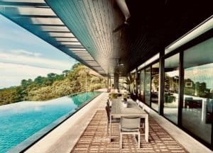 Modern Costa Rican home with infinity pool and mountain views.