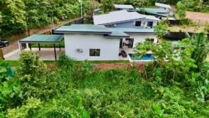 Contemporary tropical home with private pool and lush greenery in Dominical.