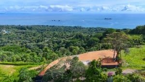 Fenced and gated land with ocean view, ready to build in Dominical, Costa Rica.