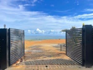 Fenced and gated ocean view land in Dominical, Costa Rica, ready to build.
