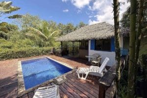 Cozy jungle home with private pool and lush greenery in Dominical, Costa Rica.