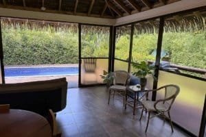 Cozy jungle home with private pool and seating area in Dominical, Costa Rica.