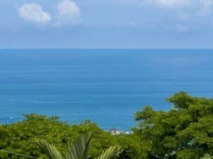 Luxury ocean view home with pool and lush garden near Dominical.