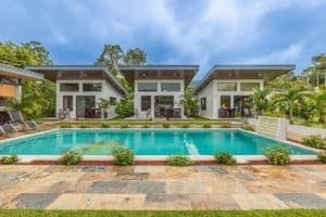 Three modern villa units with a pool in Dominical Costa Rica.