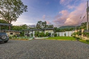 Dominical property with villas, pool and landscaped grounds.