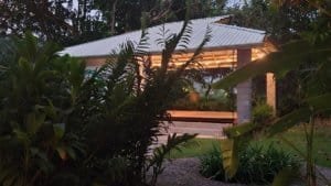 Riverfront retreat with guest rooms and yoga pavilions near Uvita.