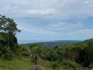 Beautiful landscape with ocean, sunset views, and lush greenery in Dominical.
